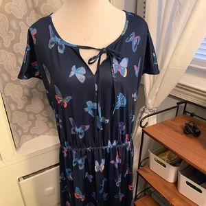 Liza Luxe butterfly dress. NWT. Sz 1X